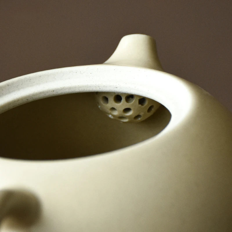 Exquisite Ceramic Teapot Hand-painted Lotus Xishi Tea Pot Ball Hole Filter Beauty Tea Infuser Traditional Tea Ceremony Supplies
