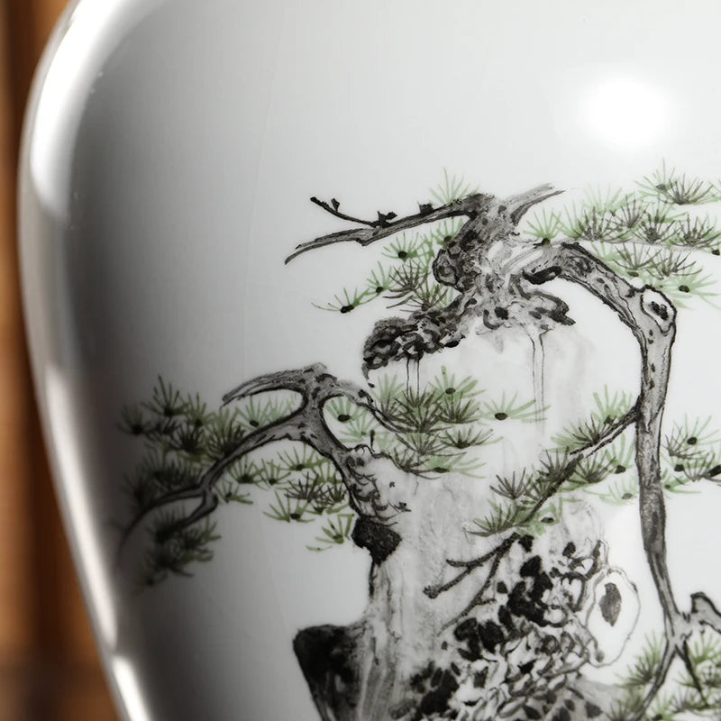 Guanfu Museum: Hesong Lingxiaoxiao Porcelain Tea Pot Pu'er Tea Tea Box Storage Tea Caddy Tea Storage Pot Tea Caddy Ceramic Pot