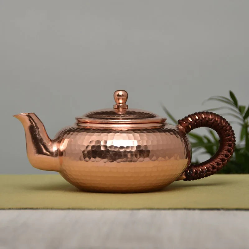 Handmade Tea Kettle Set, Small Tea Kettle, Japanese Copper Kongfu Pots, Metal Teapots to Boil Water, Kung Fu Tea Set