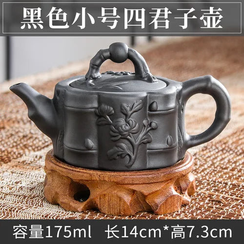 Handmade Zhu Ni XiShi Pot Filter Brewing Teapot, Ceramic Chinese Tea Set, Antique Small Teapot