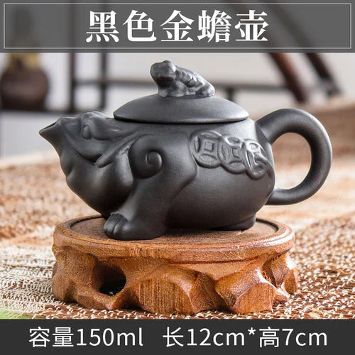 Handmade Zhu Ni XiShi Pot Filter Brewing Teapot, Ceramic Chinese Tea Set, Antique Small Teapot