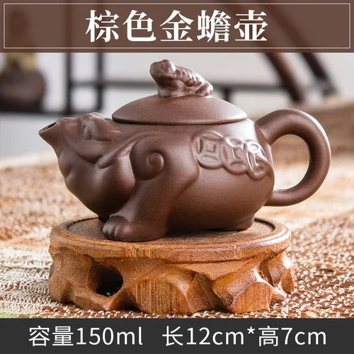 Handmade Zhu Ni XiShi Pot Filter Brewing Teapot, Ceramic Chinese Tea Set, Antique Small Teapot