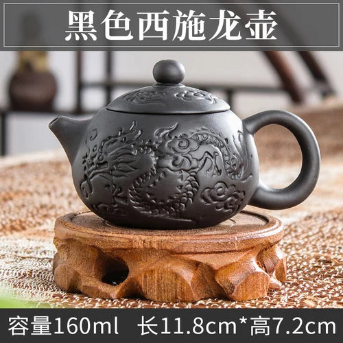 Handmade Zhu Ni XiShi Pot Filter Brewing Teapot, Ceramic Chinese Tea Set, Antique Small Teapot