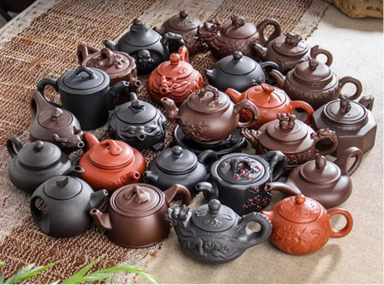 Handmade Zhu Ni XiShi Pot Filter Brewing Teapot, Ceramic Chinese Tea Set, Antique Small Teapot