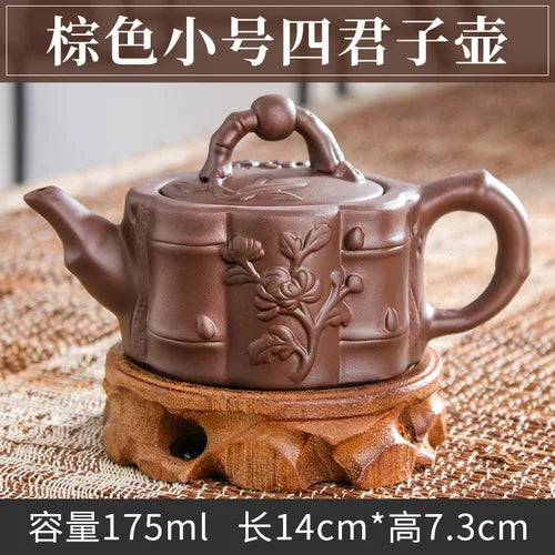 Handmade Zhu Ni XiShi Pot Filter Brewing Teapot, Ceramic Chinese Tea Set, Antique Small Teapot