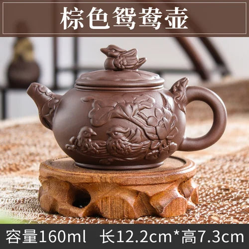 Handmade Zhu Ni XiShi Pot Filter Brewing Teapot, Ceramic Chinese Tea Set, Antique Small Teapot