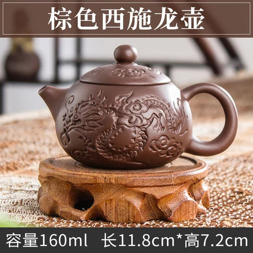 Handmade Zhu Ni XiShi Pot Filter Brewing Teapot, Ceramic Chinese Tea Set, Antique Small Teapot