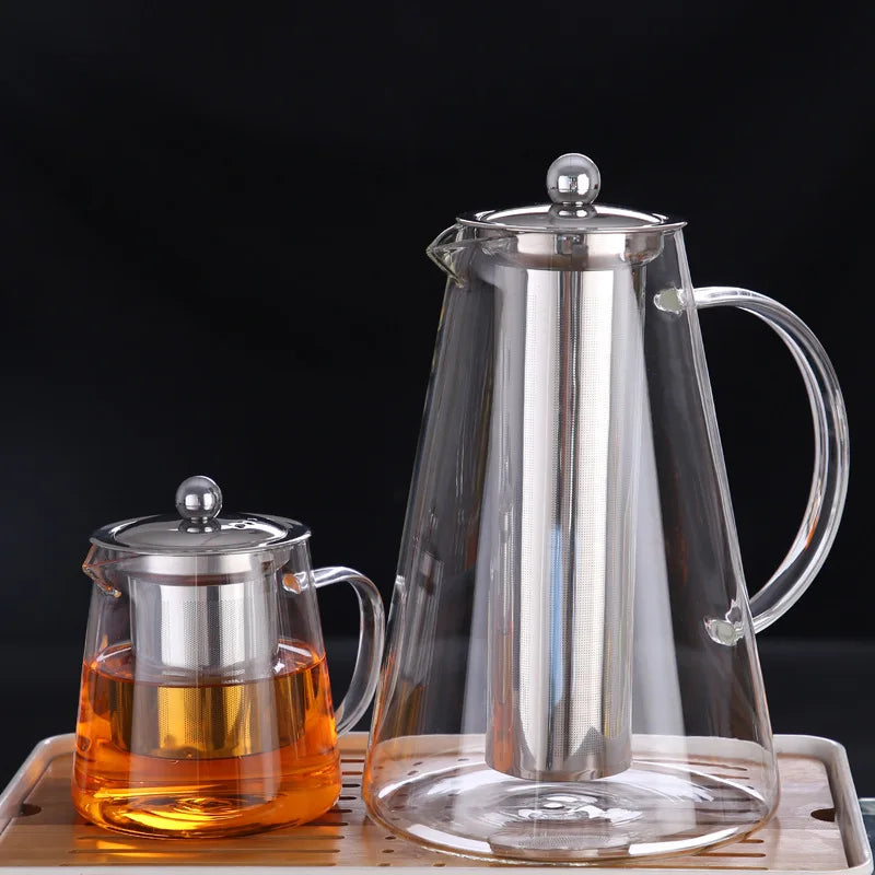 Heat Resistant Glass Teapot Chinese Kung Fu Tea Puer Tea Tea Set High Quality Convenient Coffee Glass Tea Pot