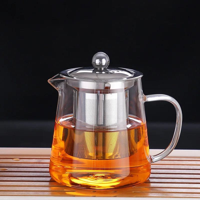 Heat Resistant Glass Teapot Chinese Kung Fu Tea Puer Tea Tea Set High Quality Convenient Coffee Glass Tea Pot