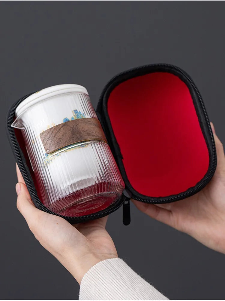 High Grade Chinese Tea Travel Teaset Kungfu Teapot Ceramic Portable Teacup Gaiwan  Teaset Teaware Sets Drinkware Tea of Ceremony
