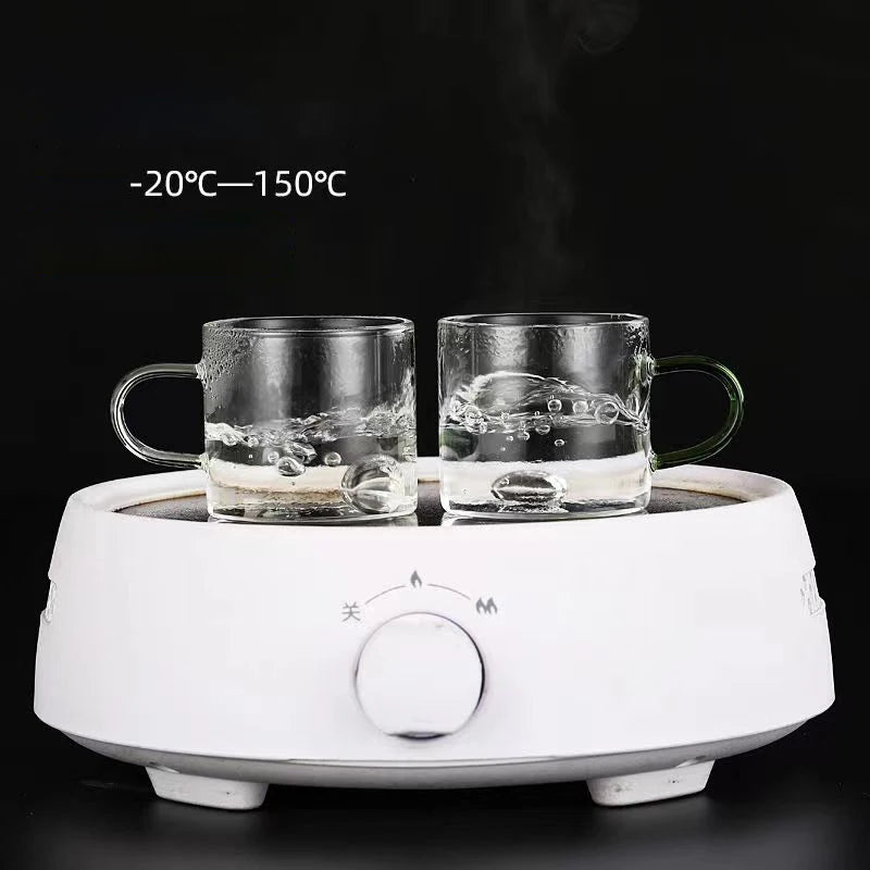 High Quality Heat-resistant Glass Tea Set Color Handle Tea Cup Flower Tea Pot Elegant Afternoon Tea Set Gaiwan Cups Mug Teapot