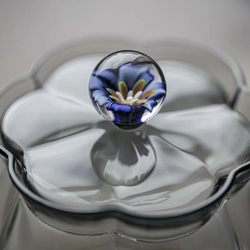 High Temperature Resistant Glass Teapot High-Grade Strainer Teapot  Plum Blossom Small Pot Tea Maker Tea Infuser Tea Kettle