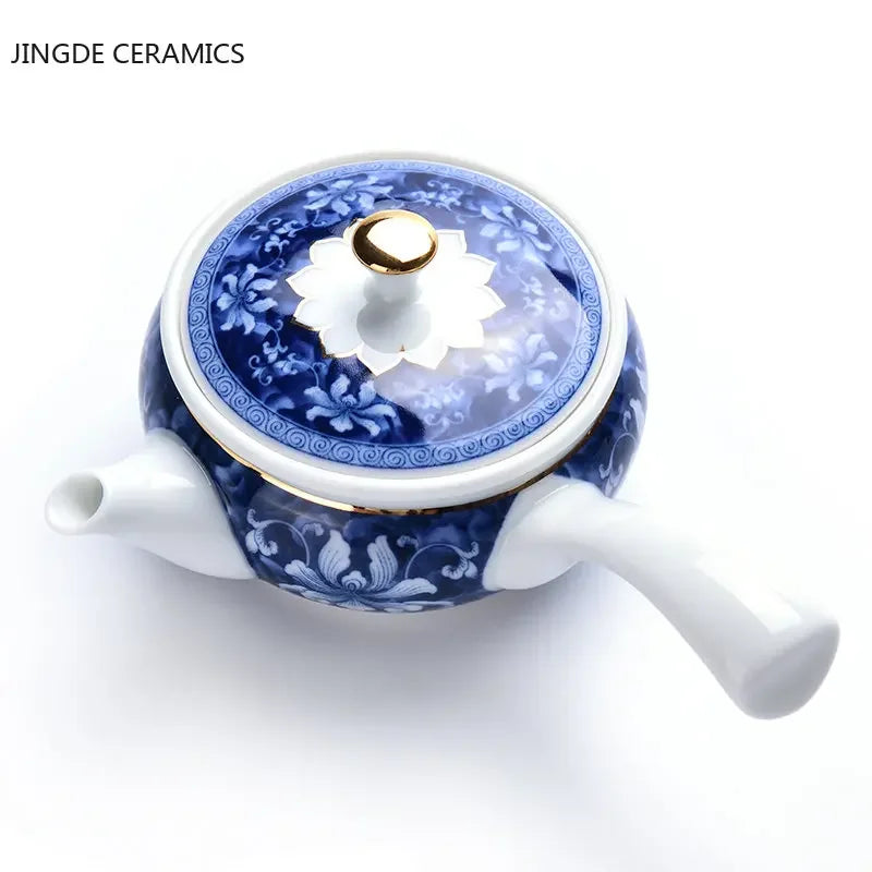 Household Ceramic Teapot Handmade Side Handle Kettle Chinese-style Porcelain Tea Set Customized Tea Infuser Teaware 170ml