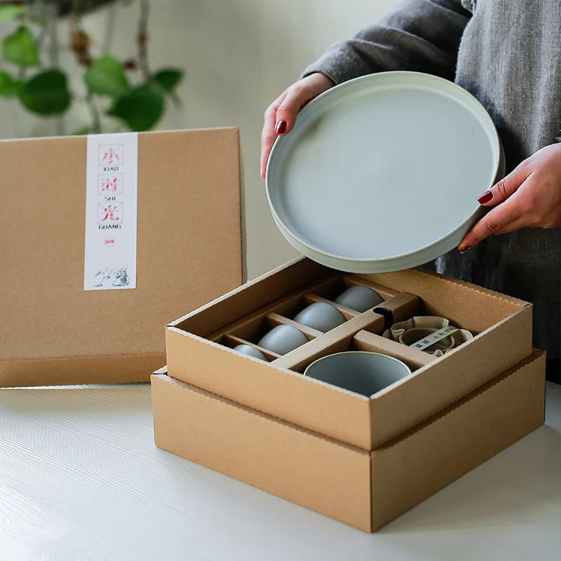 Japanese A Pot of Four Cups of Ti Liang Hu Kung Fu Tea Ceramic Teapot Tea Tray Set Tea Ceremony  Travel Tea Set  Kung Fu Tea Set