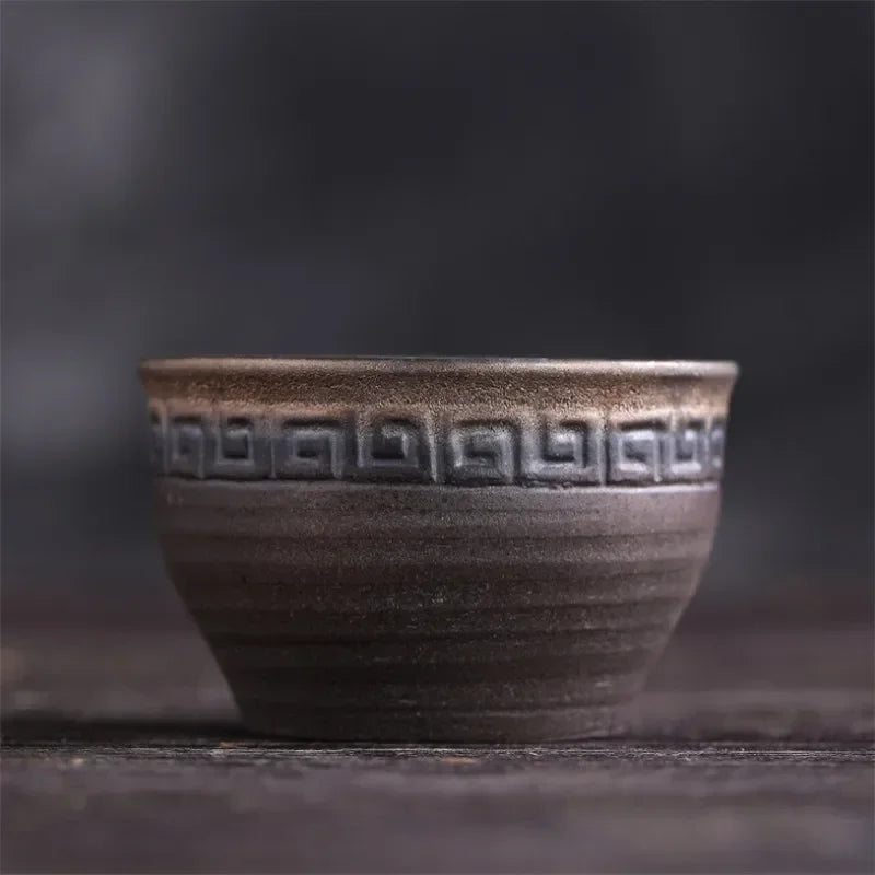 Japanese Ceramic Antique Dead Wood Side Handle Teapot Portable Kettle Handmade Tea Pot Retro Tea Cup Drinkware Kung Fu Tea Set