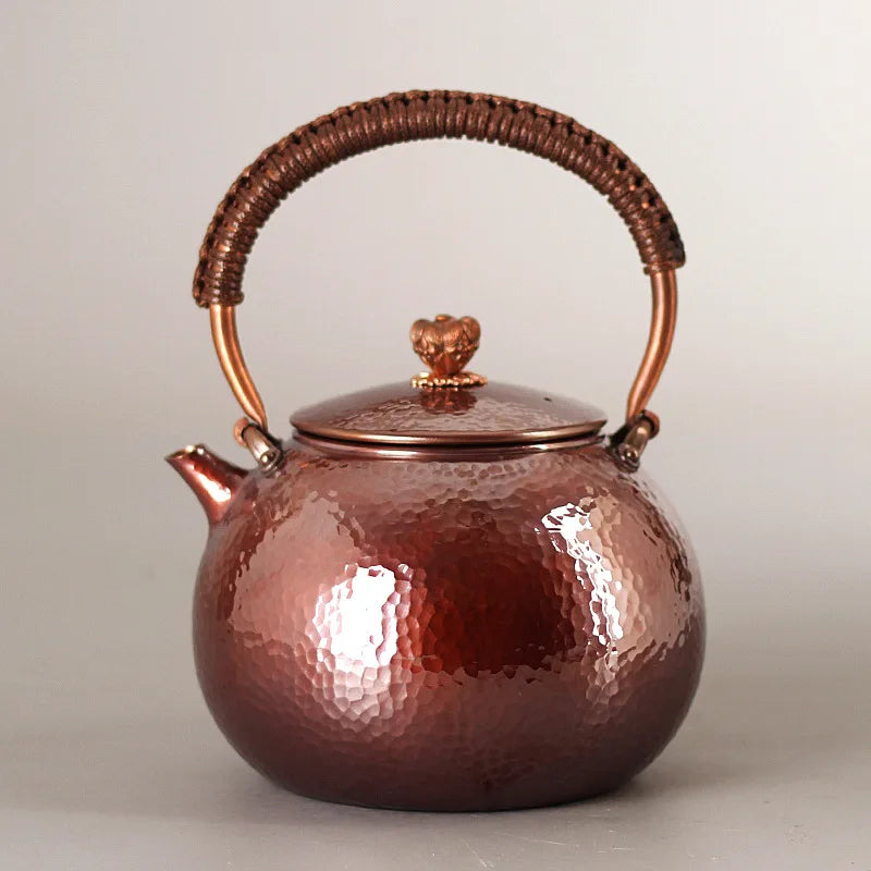 Japanese Handmade Copper Tea Jug, Teapot for Boil Water, Puer Tea Infusers, Yixing Tea Pot, Kongfu Tea Set, Kettle Gift