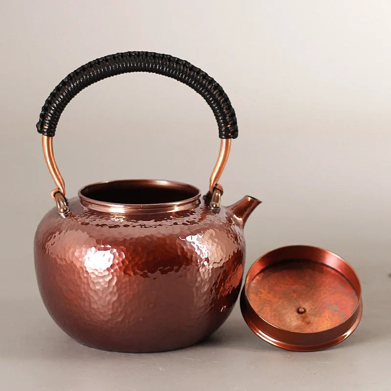 Japanese Handmade Copper Tea Jug, Teapot for Boil Water, Puer Tea Infusers, Yixing Tea Pot, Kongfu Tea Set, Kettle Gift
