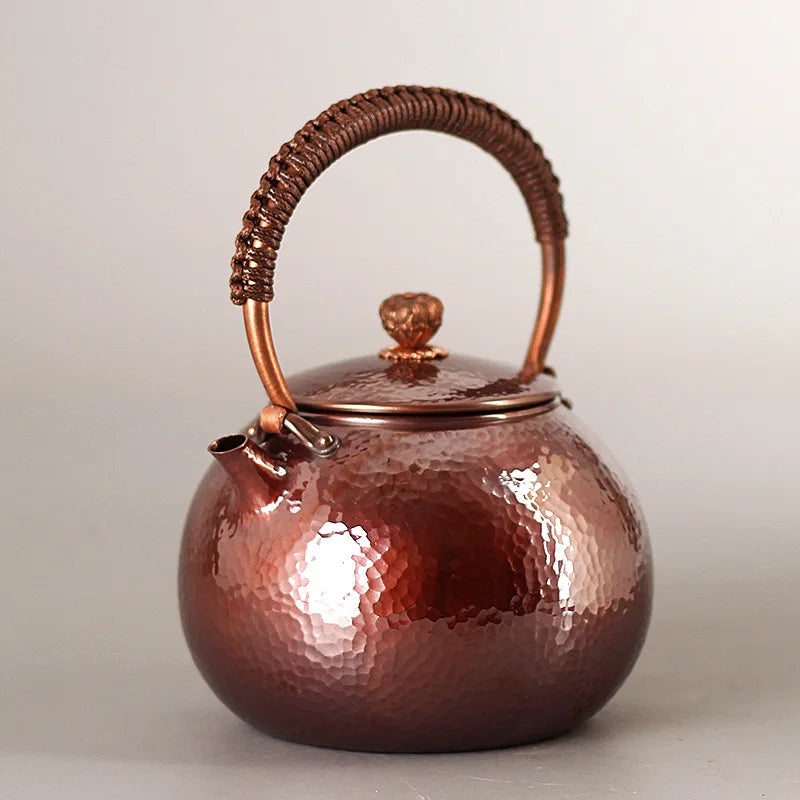 Japanese Handmade Copper Tea Jug, Teapot for Boil Water, Puer Tea Infusers, Yixing Tea Pot, Kongfu Tea Set, Kettle Gift