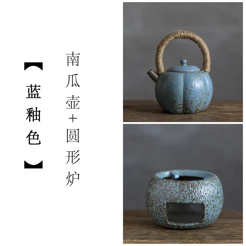 Japanese Retro Warm Tea Stove Ceramic Tea Warmer Candle Alcohol Lamp Teapot Heating Furnace Tea Utensils Tea Kettle Pots
