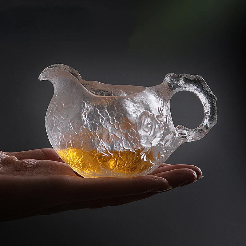 Japanese Style Glazed Frozen Roasted Fair Cup Tea Dispenser Glass Tea Cup Kung Fu Cup Heat-resistant Glass Tea Sea Tea Set