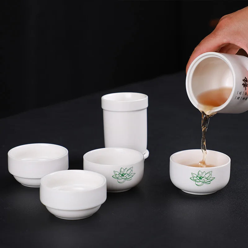 Japanese style simple teapot tea cup separation tea cup home office travel portable filter ceramic tea cups