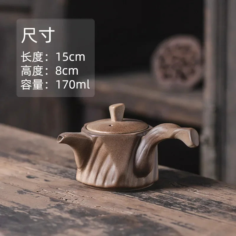 Japaness Retro Pottery Teapot with Charcoal Stove Tea Brewing Pot Single Kung Fu Teaware Tea Pots Tea Making Device