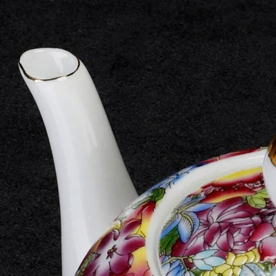 Jingdezhen Ceramic Teapot Kung Fu Jin Jun Mei Green Tea Set Handmade Hand-painted Pastel Gold Porcelain Teapot Teaware