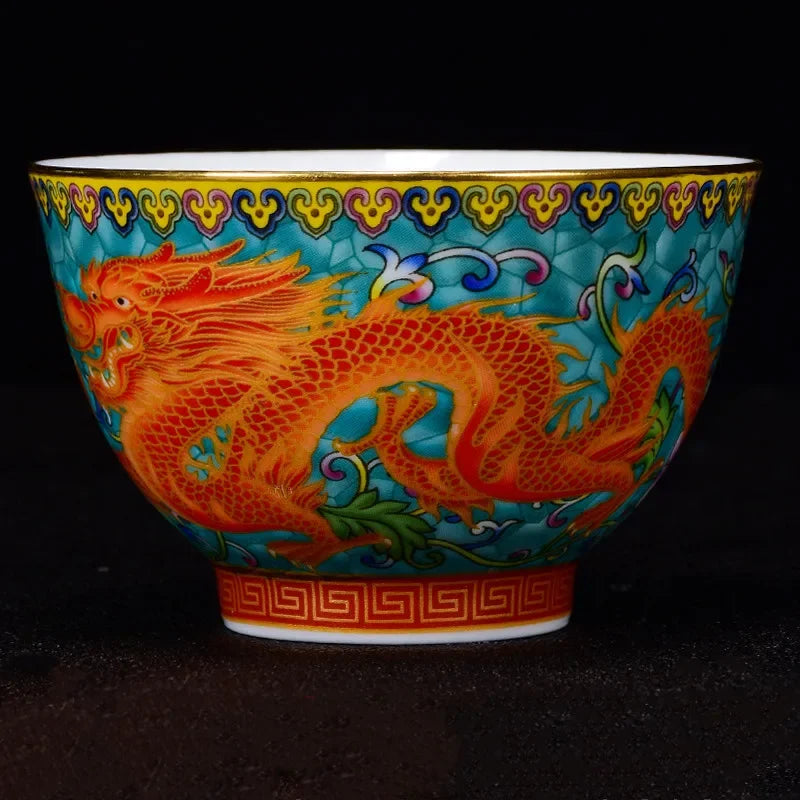 Jingdezhen Ceramic teacup Oolong tea Boutique tea bowl Handmade porcelain Tea set Accessories Master Teacup Personal Single Cup
