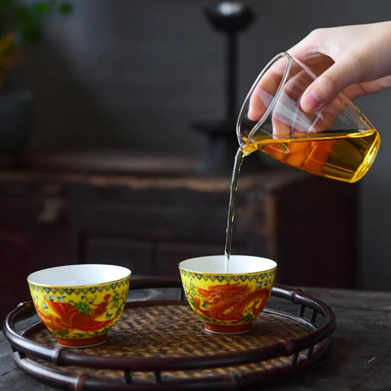 Jingdezhen Ceramic teacup Oolong tea Boutique tea bowl Handmade porcelain Tea set Accessories Master Teacup Personal Single Cup