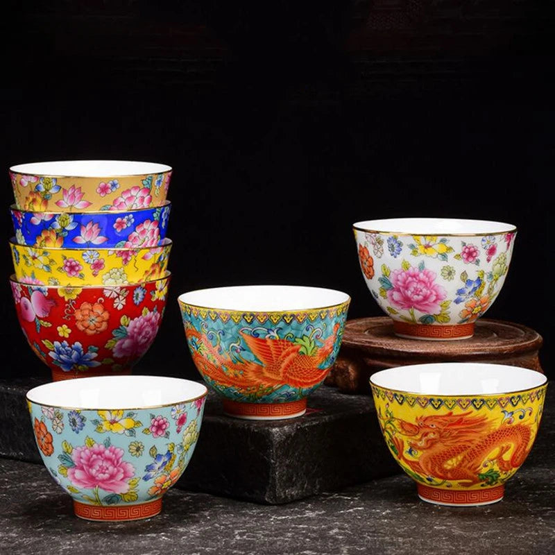 Jingdezhen Ceramic teacup Oolong tea Boutique tea bowl Handmade porcelain Tea set Accessories Master Teacup Personal Single Cup