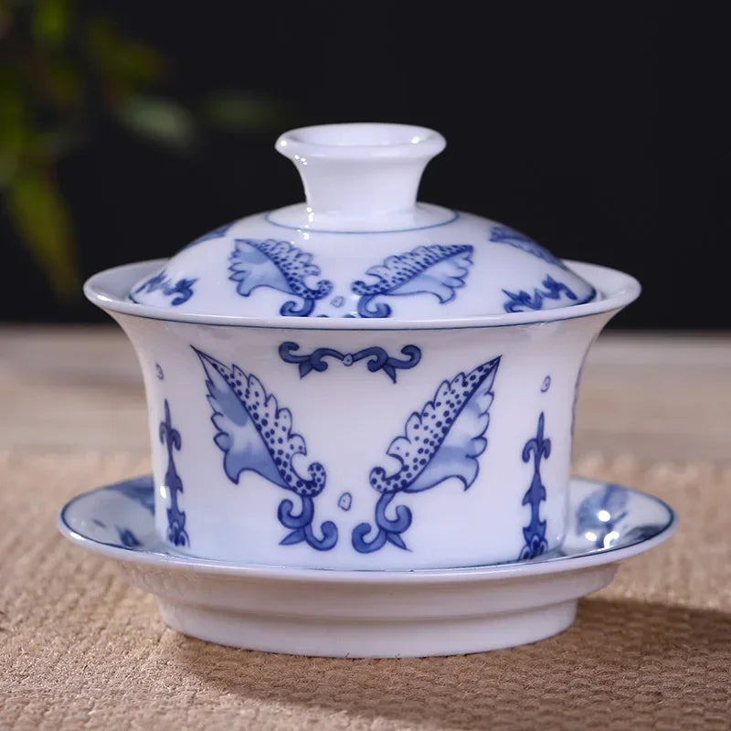 Jingdezhen Ceramics Gaiwan Home Handmade Tea Tureen Boutique with Cover Teacup Tea Ceremony Accessories Personal Tea Cup