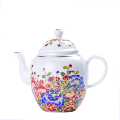 Jingdezhen Enamel Ceramic Teapot Kung Fu Jin Jun Mei Green Tea Set Porcelain Pastels Home Filter Small Teapot Teaware