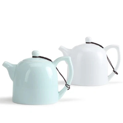 Jingdezhen White Porcelain Chaise Teapot Japanese Tea Ceremony Tea Home Office Kung Fu Da Hong Pao Black Teaware Free Shipping