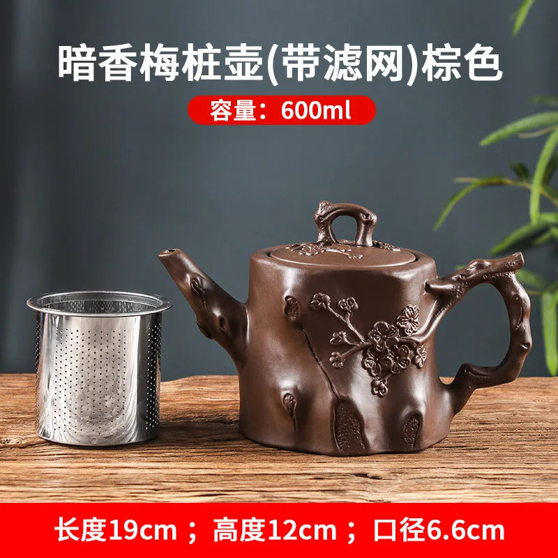 Large Capacity Purple Sand Pot Teaware Handmade Ball Filter Bubble Teapot Ceramic Household Chinese Tea Set Hot Sale Teacup Set