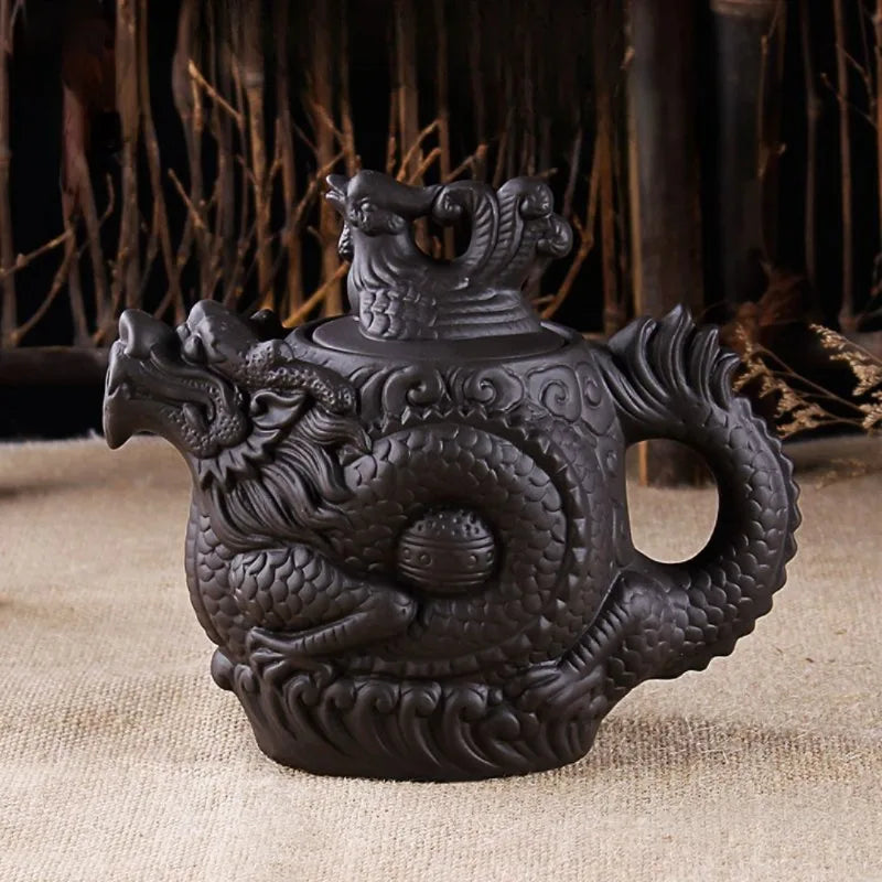 Large Capacity Yixing Zhu Ni Flower Tea Kettle Large Purple Sand Teapot Chinese Tea Set Handmade Ceramic Tea Pot