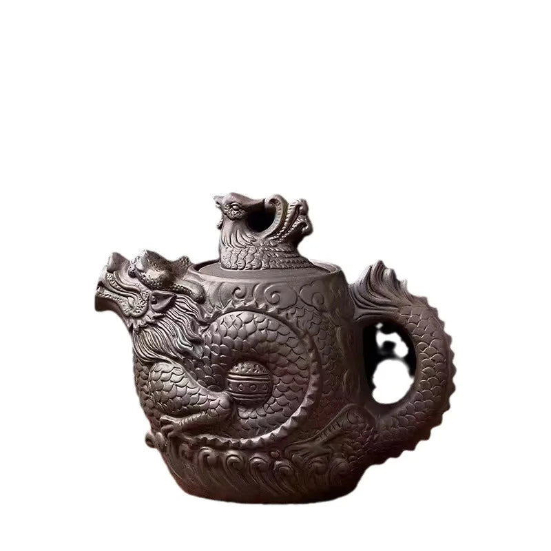 Large Capacity Yixing Zhu Ni Flower Tea Kettle Large Purple Sand Teapot Chinese Tea Set Handmade Ceramic Tea Pot
