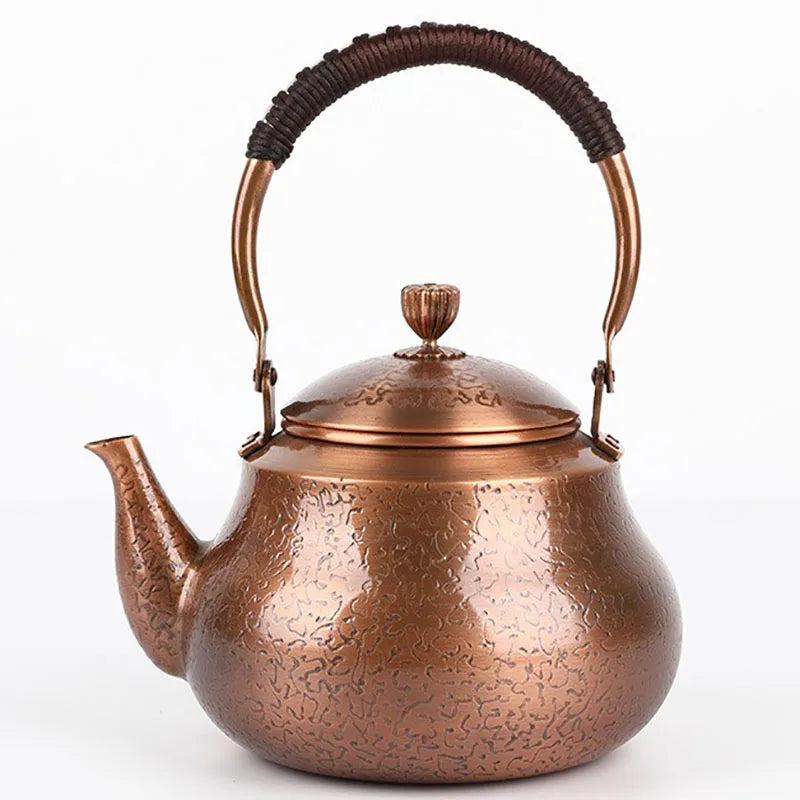 Large Hot Water Kettle Handmade Warm Wine Jug Chinese Teapot Copper Teapot Tea Infuser Tea Pot Set Household Items Gift 1500ML