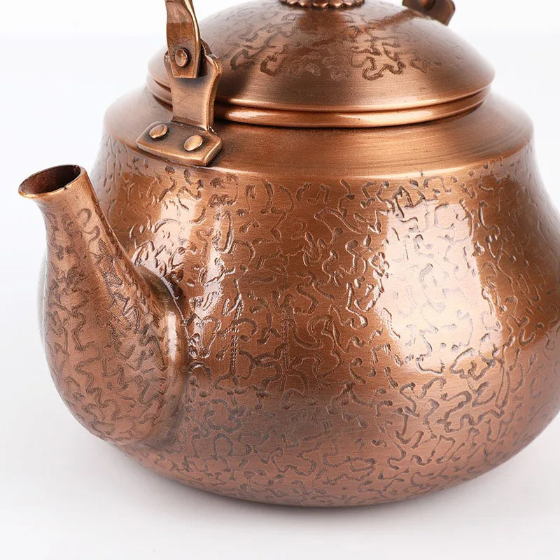 Large Hot Water Kettle Handmade Warm Wine Jug Chinese Teapot Copper Teapot Tea Infuser Tea Pot Set Household Items Gift 1500ML