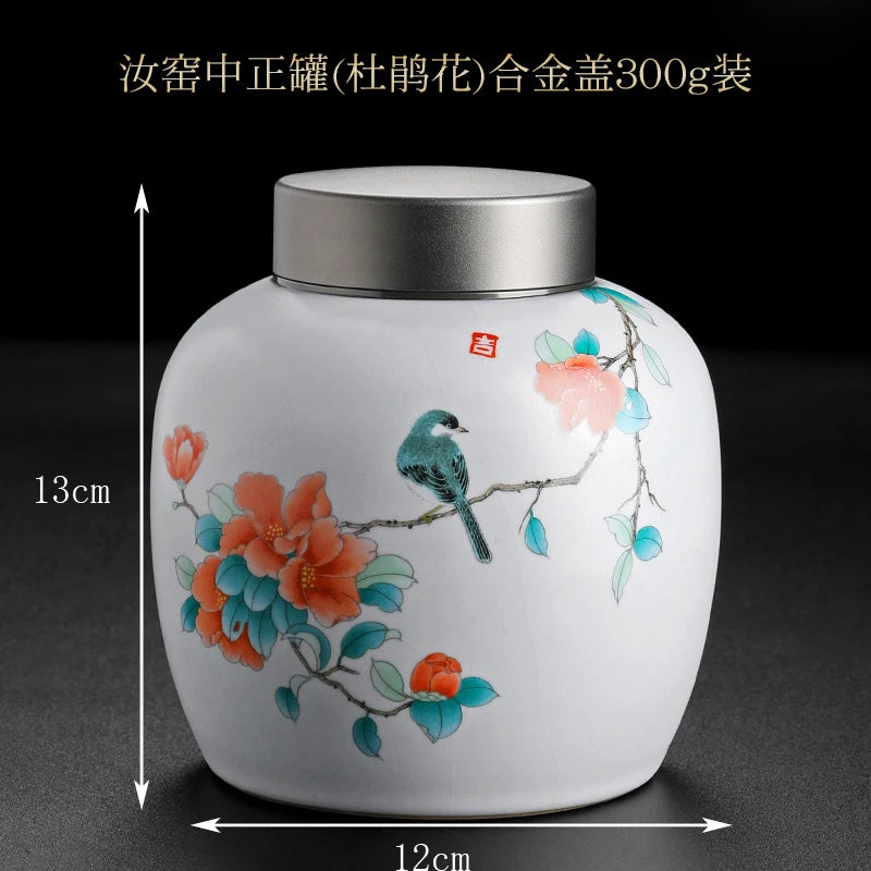 Large gourd tea pot ceramic storage sealed pot wake up tea pot general loose tea moisture-proof tea tank tea pot packaging box