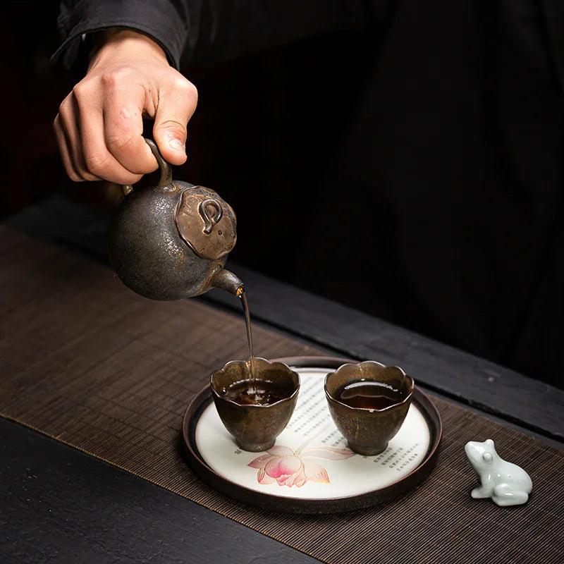 Lotus Pond Moonlight Ceramic Tea Set Ceramic Gift Box Household Little Teapot Tea Set Chinese Kung Fu Tea Set Teaware