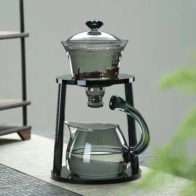 Magnetic Induction Tea Set with Heat-resistant Glass Teapot - Automatic Teaware Set for Tea Lovers