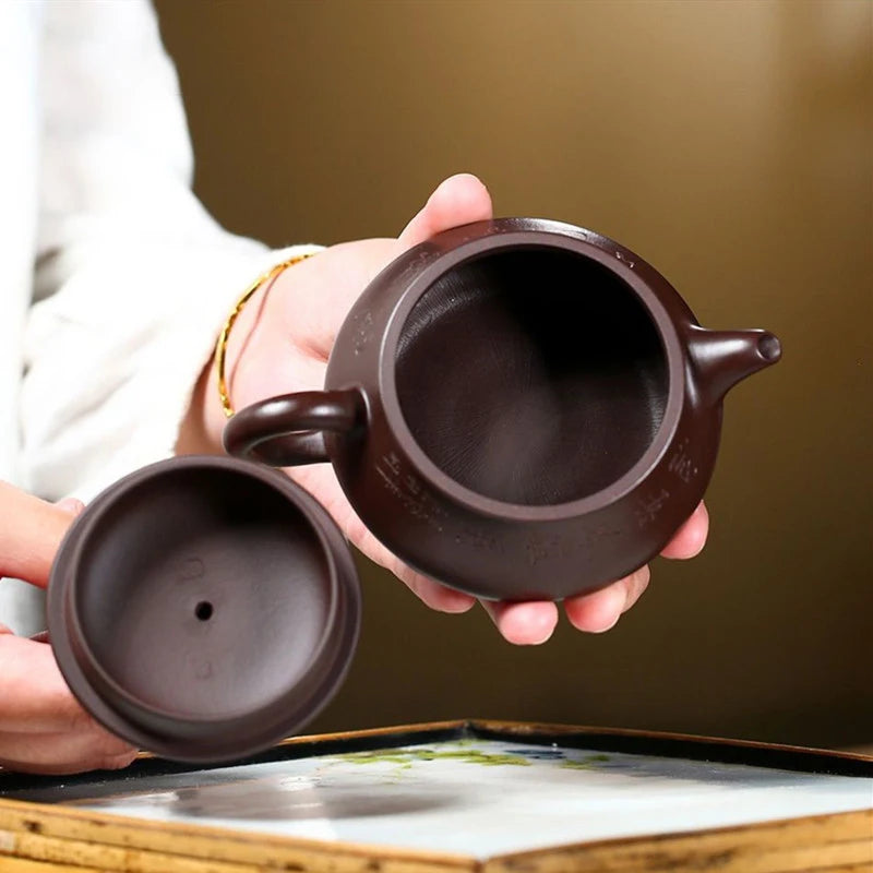 Master Handmade Zisha Teapot Authentic Yixing Purple Clay Tea Pot Raw Ore Zhu Mud Tea Maker Chinese Tea Set Supplies 140ml
