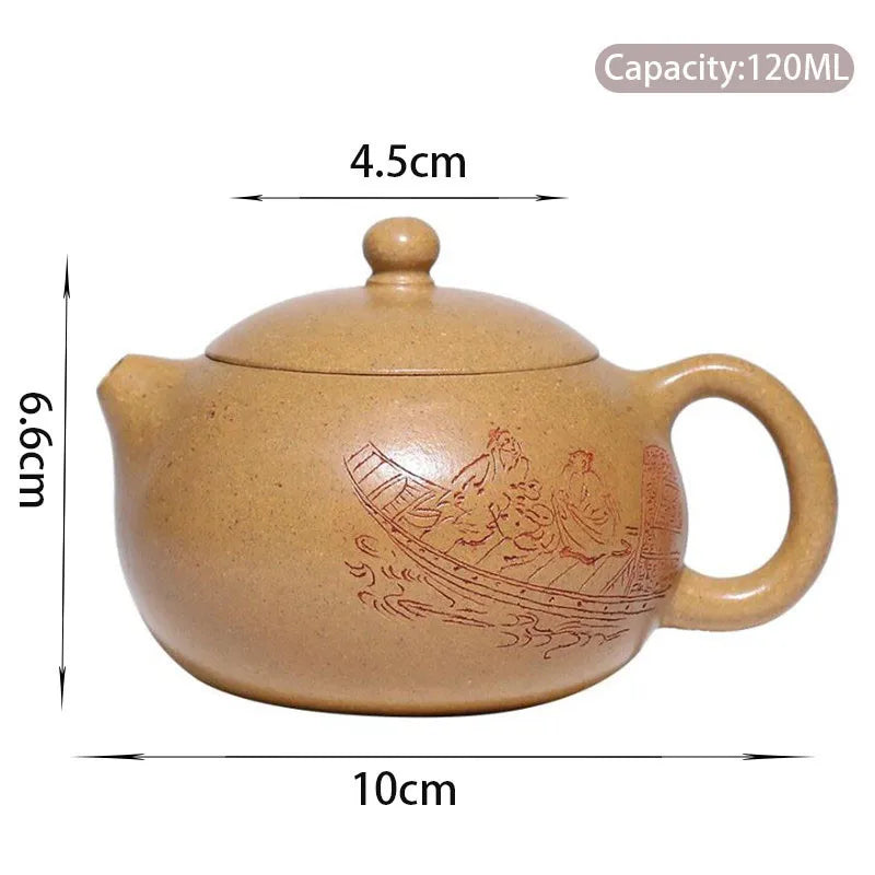 Master Handmade Zisha Teapot Authentic Yixing Purple Clay Tea Pot Raw Ore Zhu Mud Tea Maker Chinese Tea Set Supplies 140ml