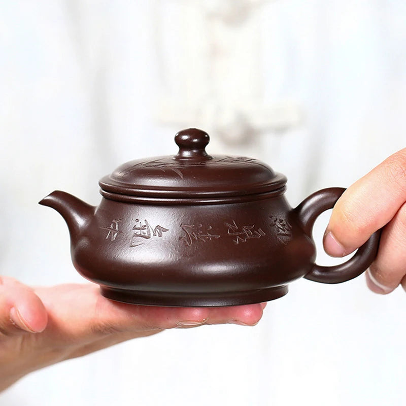 Master Handmade Zisha Teapot Authentic Yixing Purple Clay Tea Pot Raw Ore Zhu Mud Tea Maker Chinese Tea Set Supplies 140ml