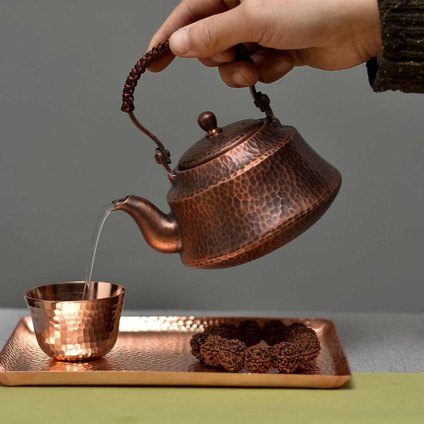 New Pure Copper Tea Kettle Handmade Teapot Retro Pot for Kung Fu Tea Teaware Teapot and cup