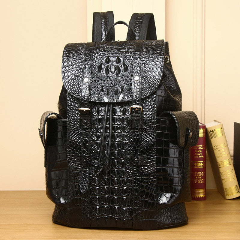 Genuine Leather Burnished Backpack for Men and Women Travel Laptop Bag, Handcrafted Biker Style Backpack with Premium Finish