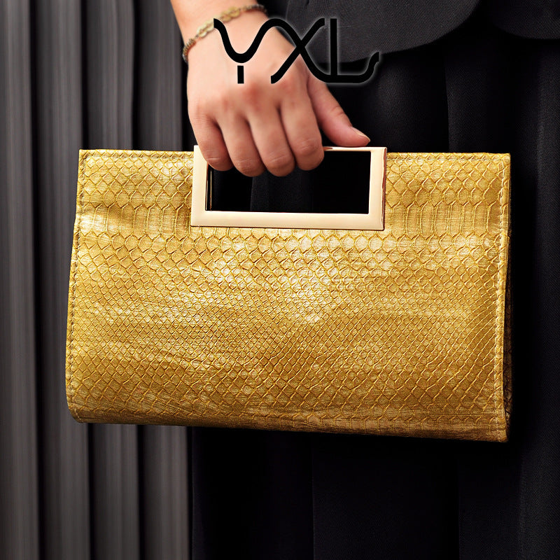 New Arrival Classic Croc-Effect Evening Clutch for Women, A Versatile PU Leather Crossbody Shoulder Handbag Perfect for Parties & Special Occasions