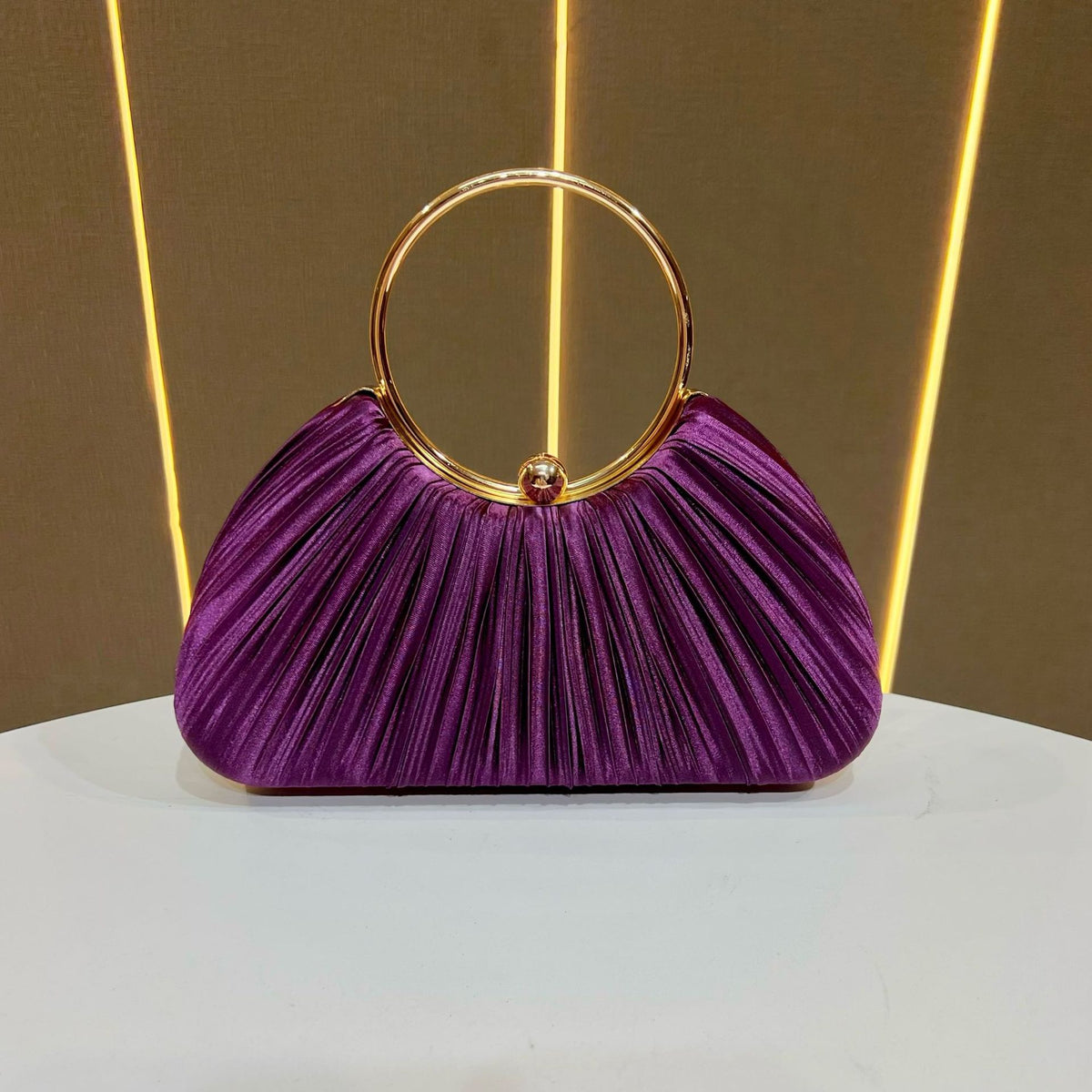 Elegant Pleated Evening Bag for Women, A Glamorous Chain Top-Handle Crossbody Shoulder Handbag Perfect for Banquets Parties & Special Occasions
