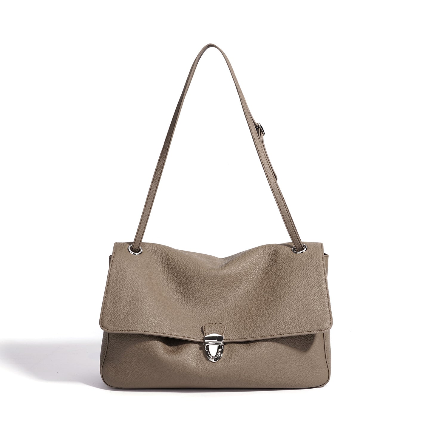 New Korean Light Luxury Large Capacity Commute Bag, Versatile Crossbody Shoulder Top Handle Purse, Niche Premium Genuine Leather Handbag for Women
