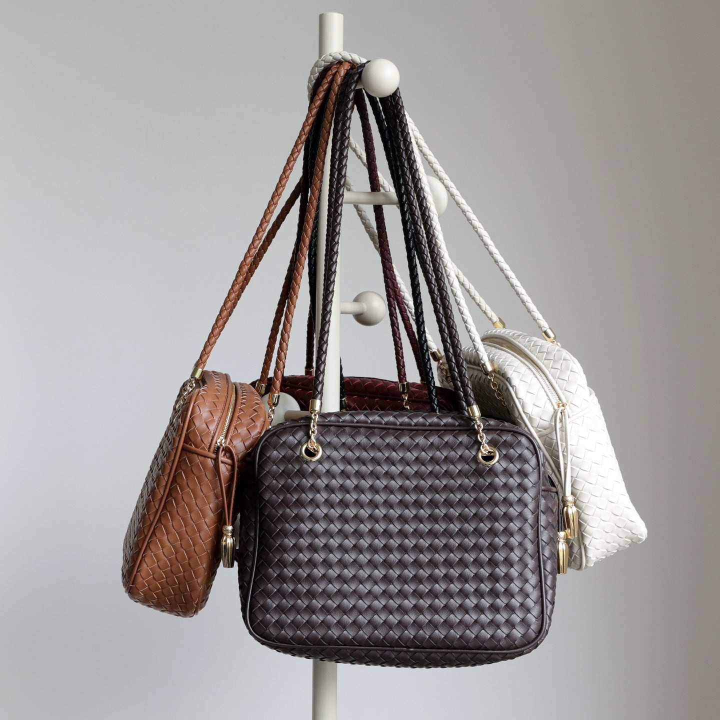 Handwoven Cowhide Underarm Bag for Women Commuter Shoulder Crossbody Handbag, Premium Versatile Purse with Artisan Woven Texture